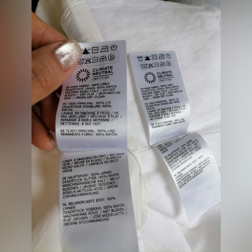 NEW Reformation Moya Linen Two Pieces - White Size 4 - Picture 12 of 13
